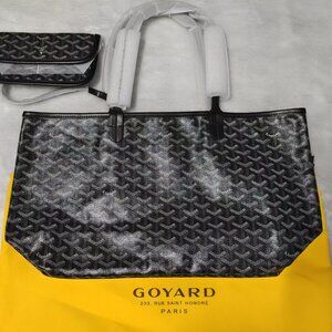 👜👜Goyard St Louis Tote  bag  Black & Pouch Wallet